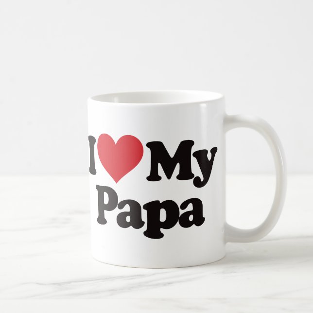 Caneca De Café Eu amo minha papá (Direita)