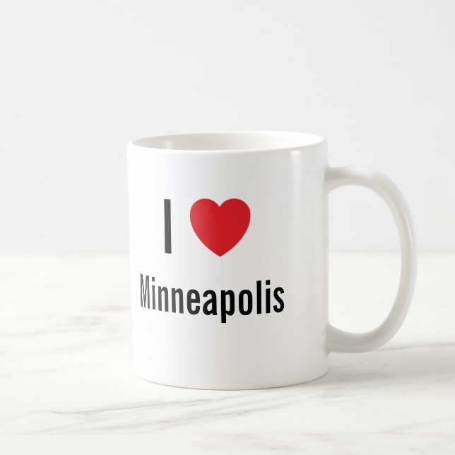 Caneca De Café Eu amo Minneapolis (Direita)