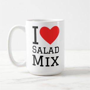 Caneca De Café Eu amo mistura de salada