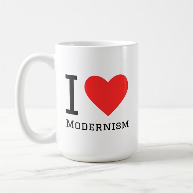 Caneca De Café Eu amo modernismo (Esquerda)