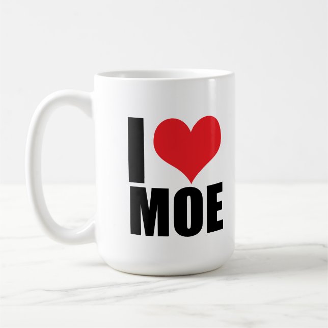 Caneca De Café Eu amo Moe (Esquerda)