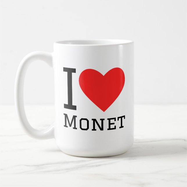 Caneca De Café Eu amo Monet  (Esquerda)