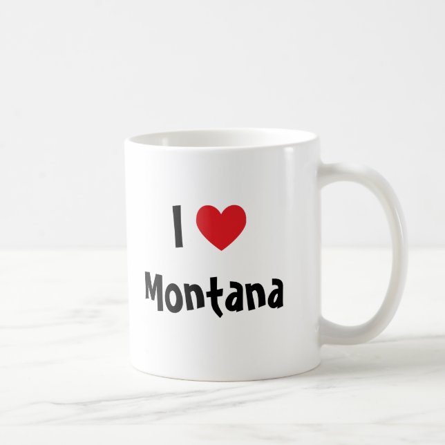 Caneca De Café Eu Amo Montana (Direita)