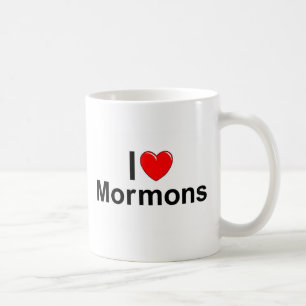 Caneca De Café Eu amo Mormons (do coração)