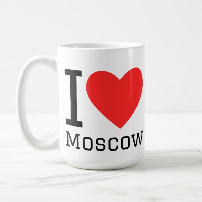 Caneca De Café Eu amo Moscou (Esquerda)