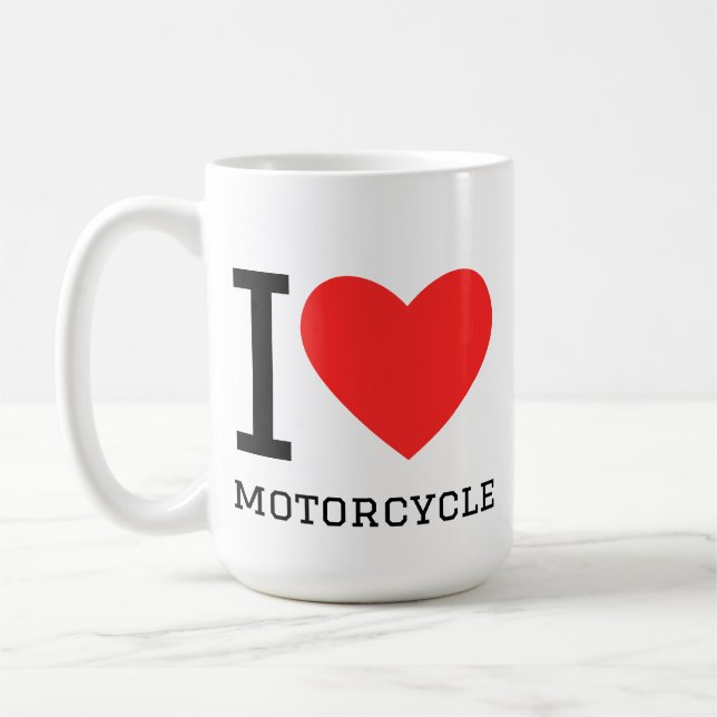 Caneca De Café Eu amo motocicleta  (Esquerda)