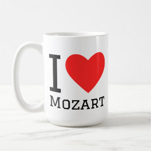 Caneca De Café Eu amo Mozart