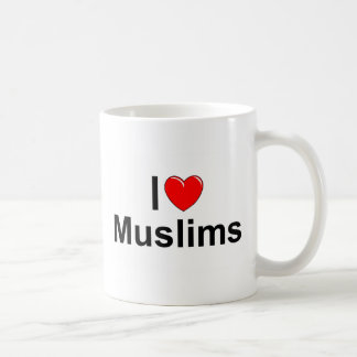 Caneca De Café Eu amo muçulmanos (do coração)