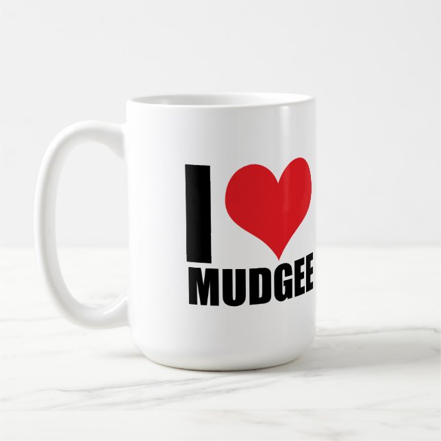 Caneca De Café Eu amo Mudgee (Esquerda)