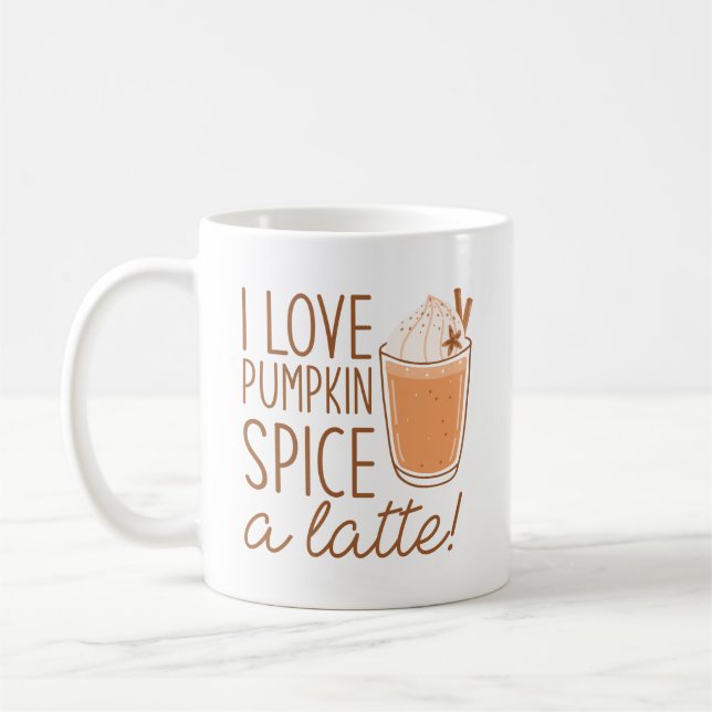 Caneca De Café Eu Amo Muito Tempero de Abóbora (Esquerda)