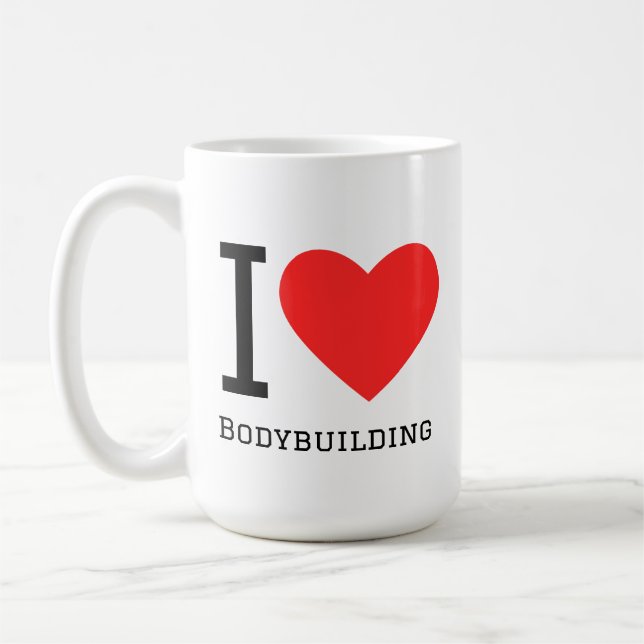 Caneca De Café Eu amo musculação  (Esquerda)