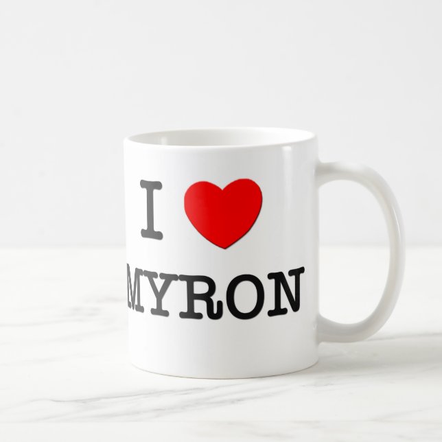 Caneca De Café Eu amo Myron (Direita)