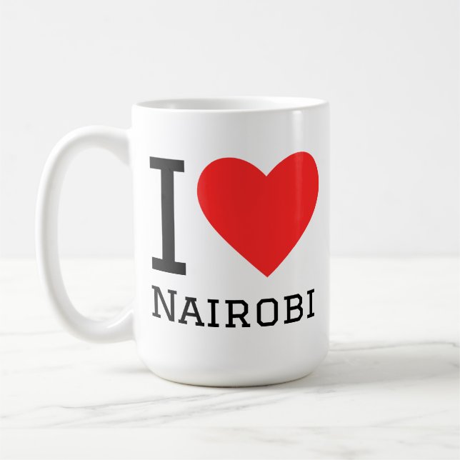 Caneca De Café Eu amo Nairobi (Esquerda)