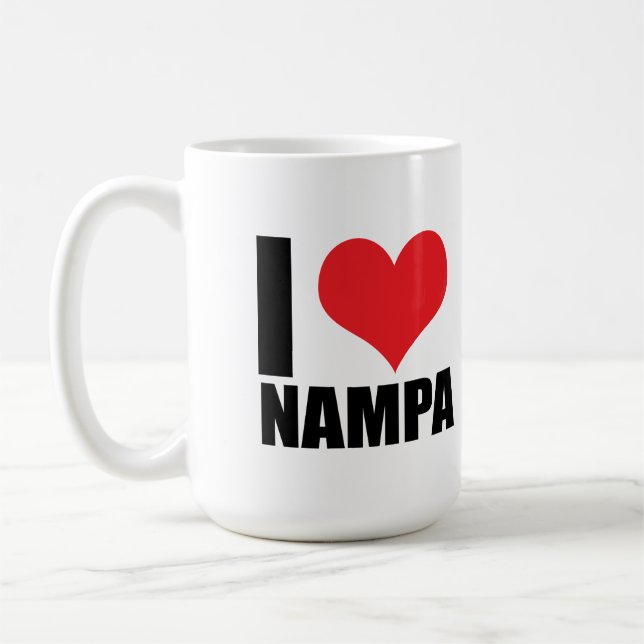 Caneca De Café Eu amo Nampa (Esquerda)