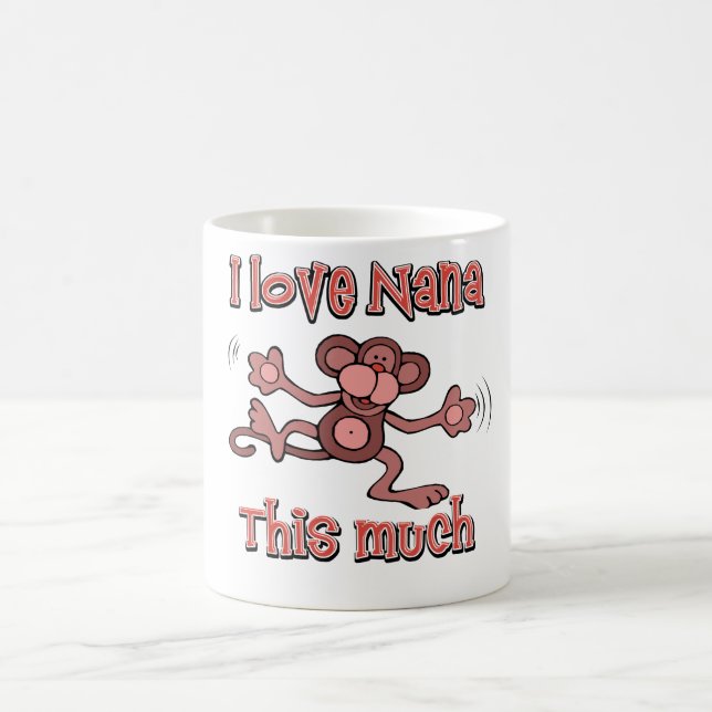Caneca De Café Eu amo Nana esta muito (Centro)