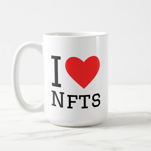 Caneca De Café Eu amo nfts (Esquerda)