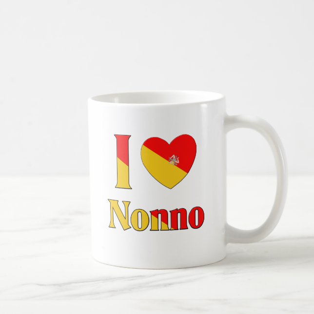 Caneca De Café Eu amo Nonno (Direita)