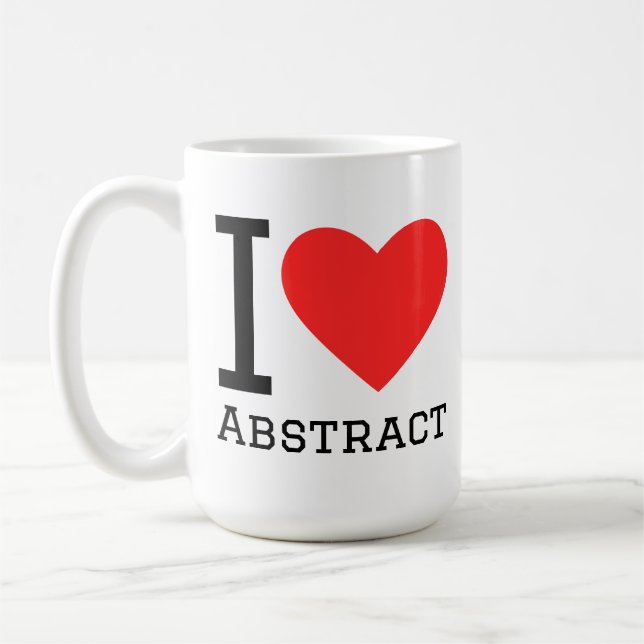 Caneca De Café Eu amo o abstrato (Esquerda)