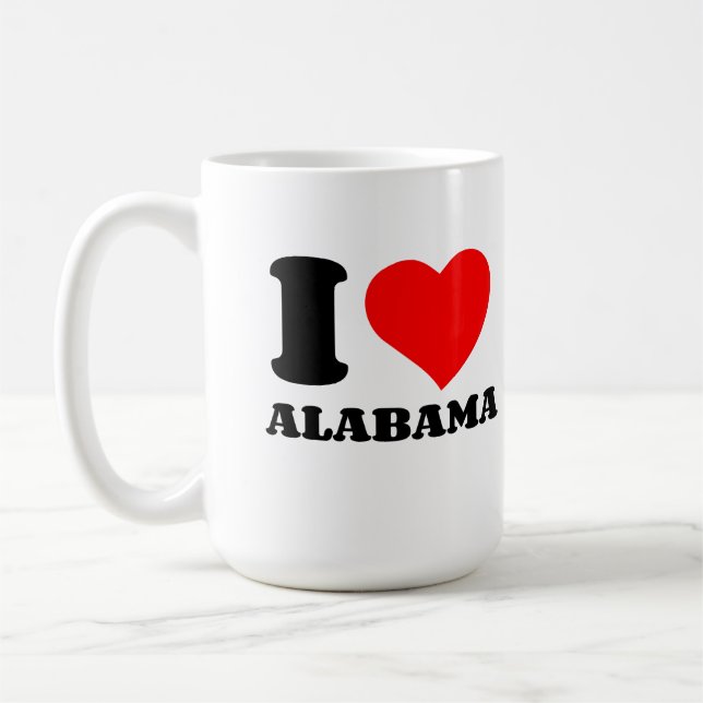 CANECA DE CAFÉ EU AMO O ALABAMA (Esquerda)
