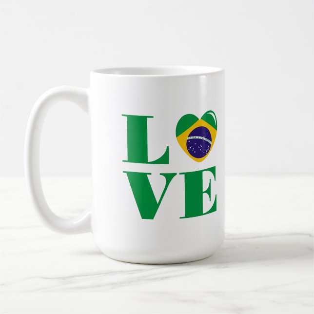 Caneca De Café Eu amo o Brasil (Esquerda)