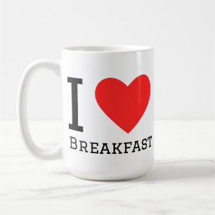Caneca De Café Eu amo o café da manhã