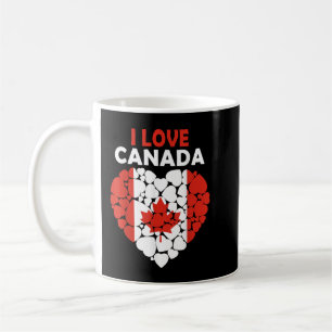 Caneca De Café Eu Amo O Canadá Orgulhoso De Ser Bandeira Canadens