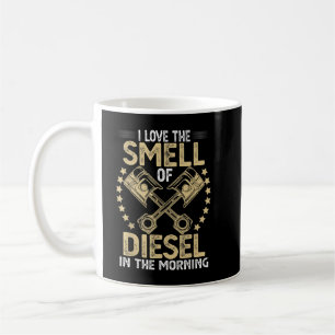 Caneca De Café Eu Amo o Cheiro de Diesel de Manhã Camiseta Divert