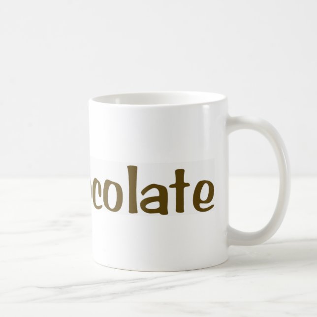Caneca De Café Eu amo o chocolate (Direita)