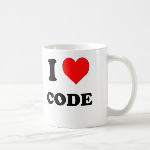 Caneca De Café Eu amo o código