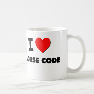 Caneca De Café Eu amo o código Morse