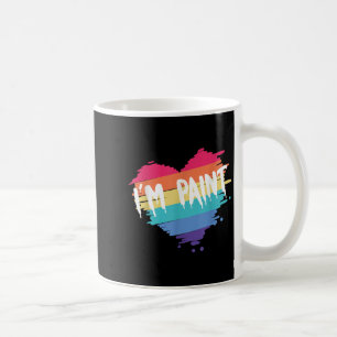 Caneca De Café Eu amo o coração a pintura de dedo. Eu sou o Casal