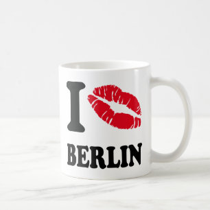 Caneca De Café Eu amo o coração BERLIM do beijo