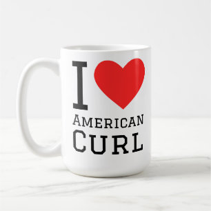 Caneca De Café Eu amo o curl americano