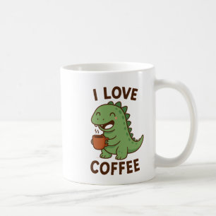 Caneca De Café Eu Amo o Design de Café – Amante de Café Fofo