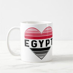 Caneca De Café Eu amo o Egito, o coração egípcio