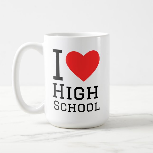 Caneca De Café Eu amo o ensino médio (Esquerda)