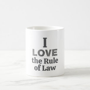 Caneca de Café Eu Amo o Estado de Direito