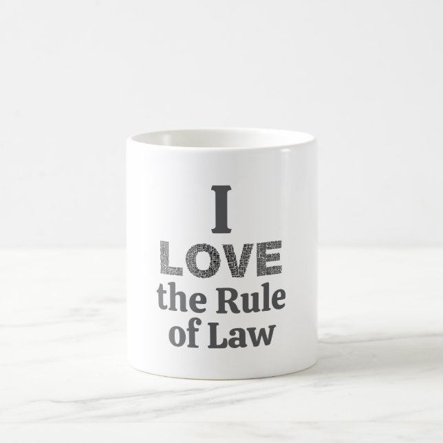 Caneca de Café Eu Amo o Estado de Direito (Centro)