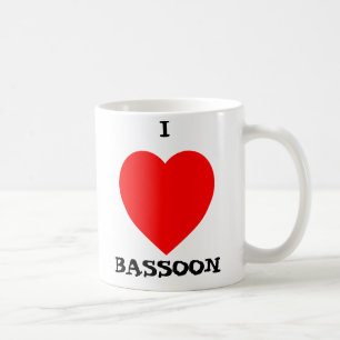 Caneca De Café Eu amo o fagote