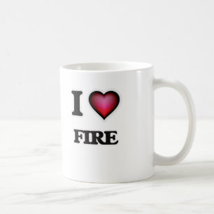 Caneca De Café Eu amo o fogo