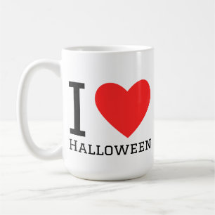 Caneca De Café Eu amo o Halloween 