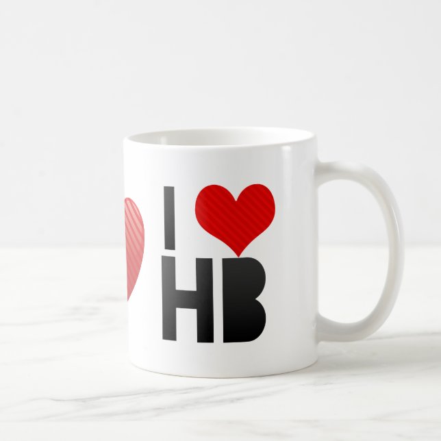 Caneca De Café Eu amo o HB (Direita)
