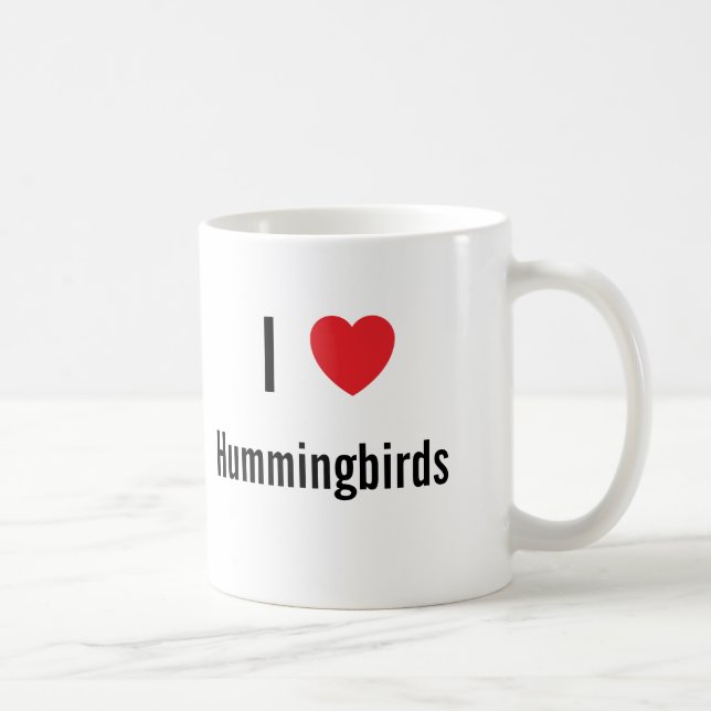Caneca De Café Eu amo o Hummingbird (Direita)