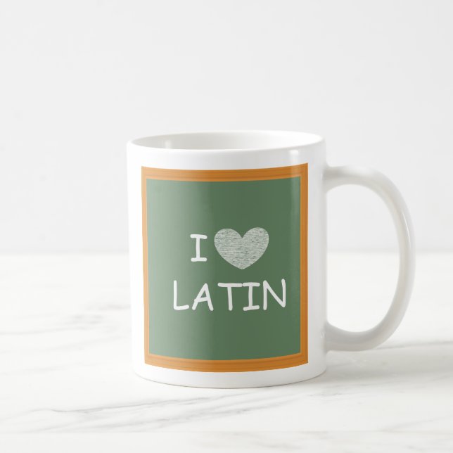 Caneca De Café Eu amo o latino (Direita)