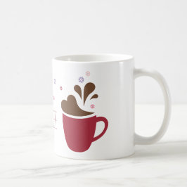 Caneca De Café Eu amo o ___mais do que o café, vermelho