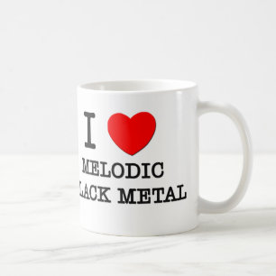 Caneca De Café Eu amo o metal preto melódico
