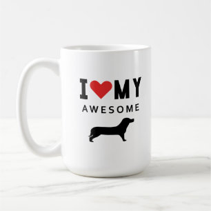 Caneca De Café Eu amo o meu cão de gato incrível
