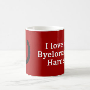 Caneca De Café Eu Amo O Meu Cavalo De Harness Bielorusso