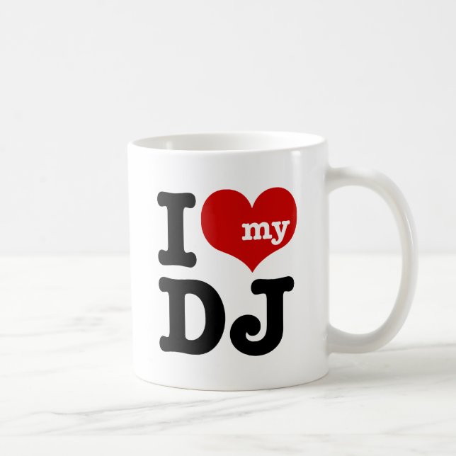 Caneca De Café Eu amo o meu DJ (Direita)