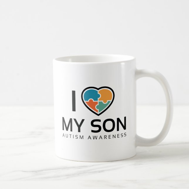 Caneca De Café Eu Amo O Meu Filho (Direita)
